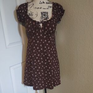 Madden Girl Brown Floral Mini Dress